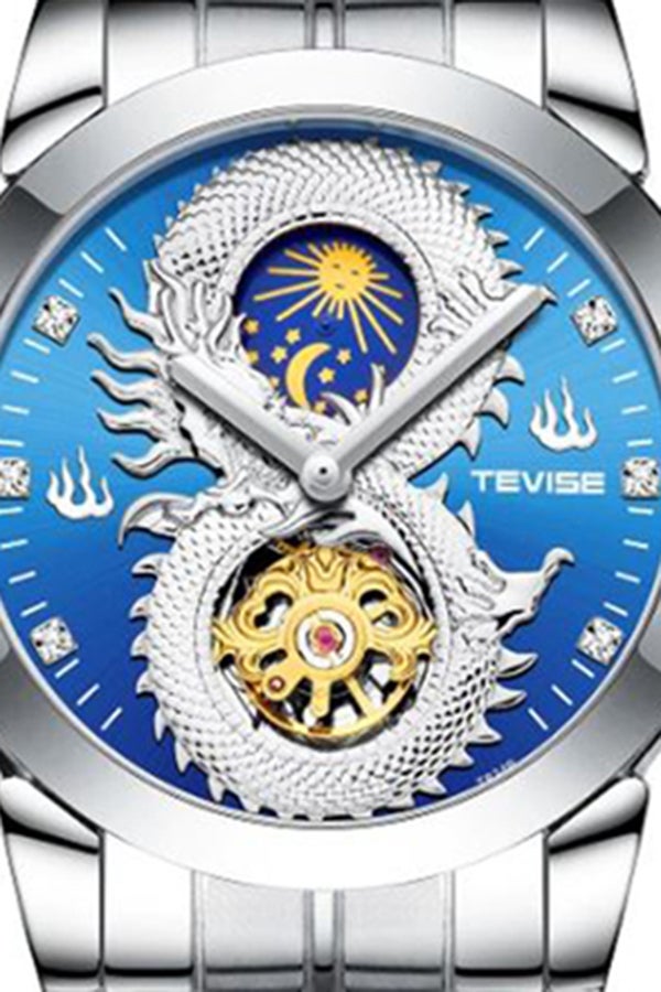 Tevise Men's Analog Watch With Stainless Steel Strap T834B/BSIS - Image 5