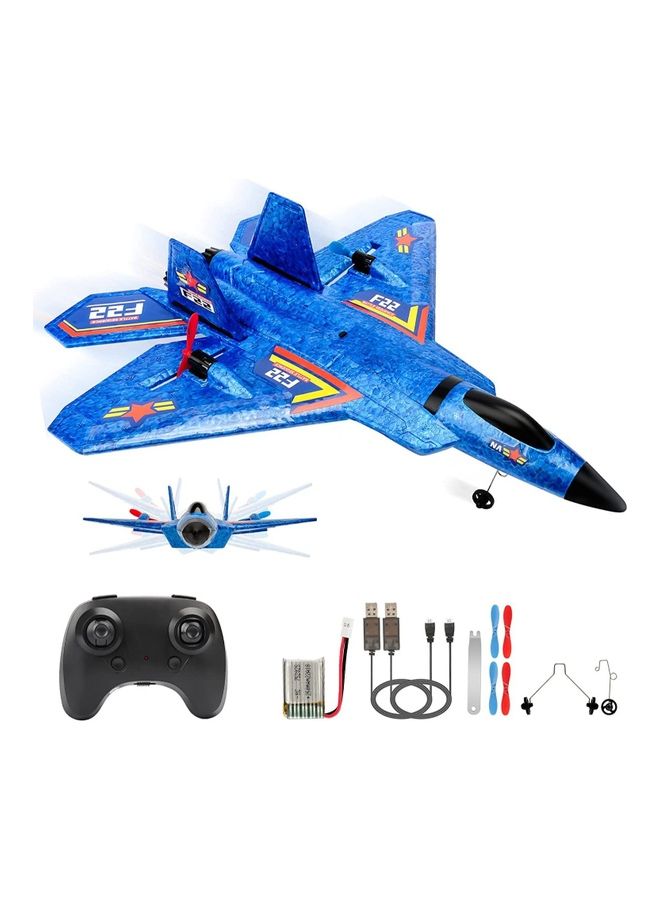 MYTOYS - High Speed Remote Control Plane RTF F22 Raptor 2.4Ghz 6 Axis Gyro RC Airplane With Light Strip Jet Fighter Toy Gift - Image 1