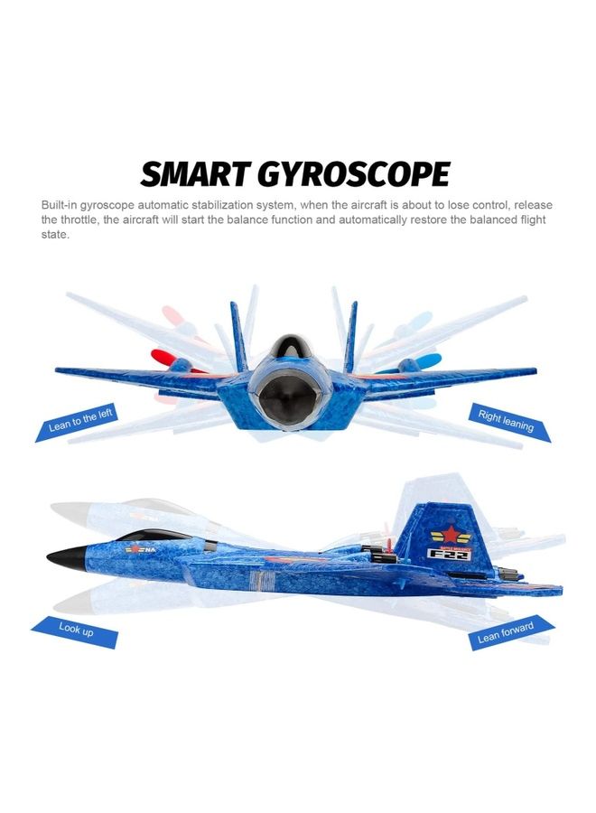 MYTOYS - High Speed Remote Control Plane RTF F22 Raptor 2.4Ghz 6 Axis Gyro RC Airplane With Light Strip Jet Fighter Toy Gift - Image 1