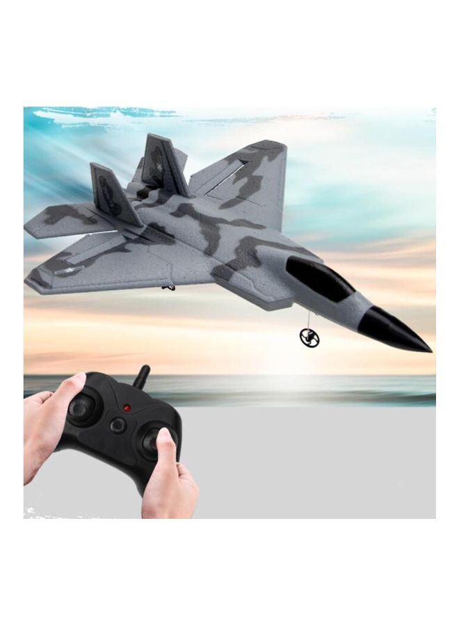 MYTOYS - FX622 2CH Remote Control Airplane F22 Jet Indoor Outdoor RC Glider 2.4GHZ Aircraft - Image 1