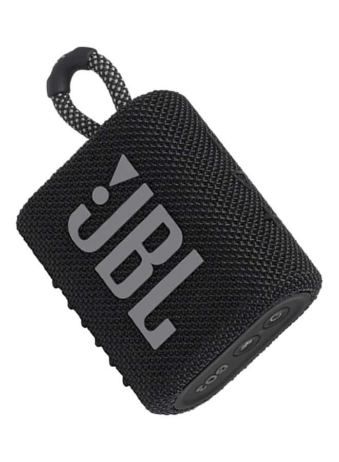 JBL - GO 3 Portable Bluetooth Speaker Black - Image 1
