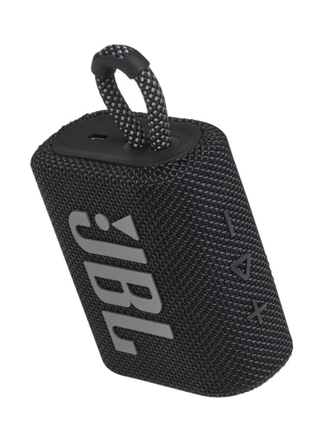 JBL - GO 3 Portable Bluetooth Speaker Black - Image 1