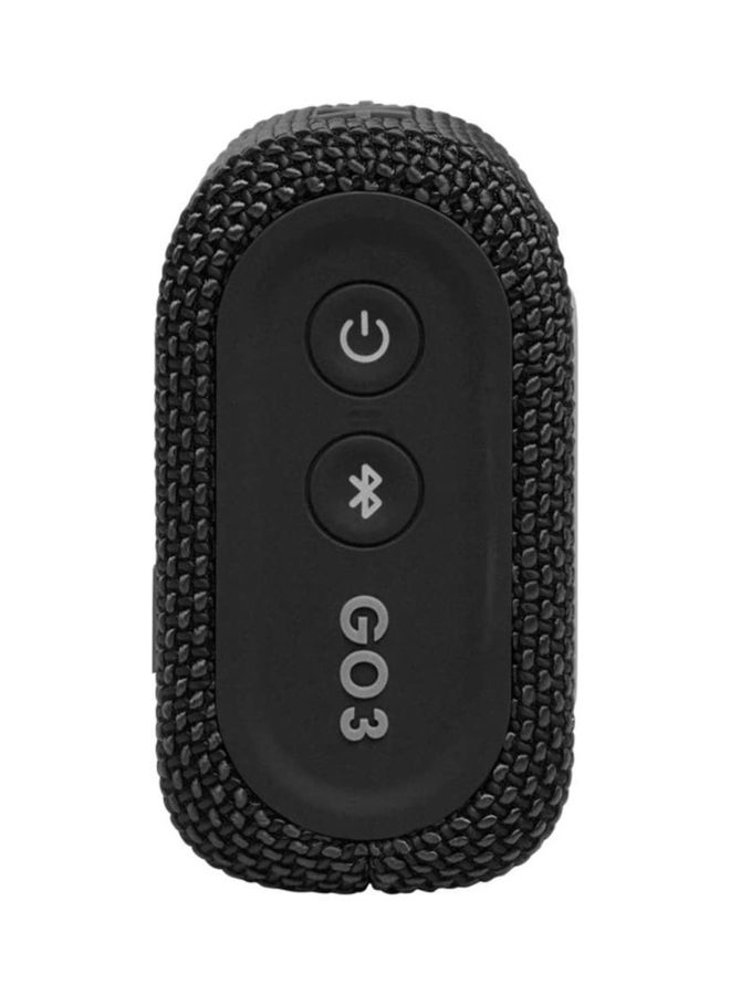 JBL - GO 3 Portable Bluetooth Speaker Black - Image 1