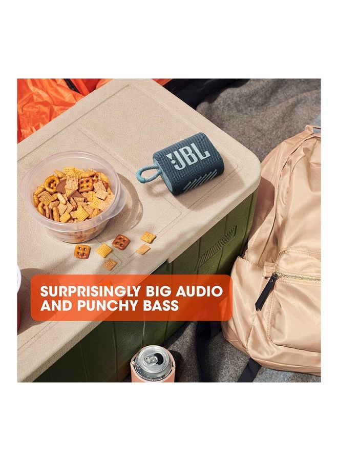 JBL - GO 3 Portable Bluetooth Speaker Black - Image 1