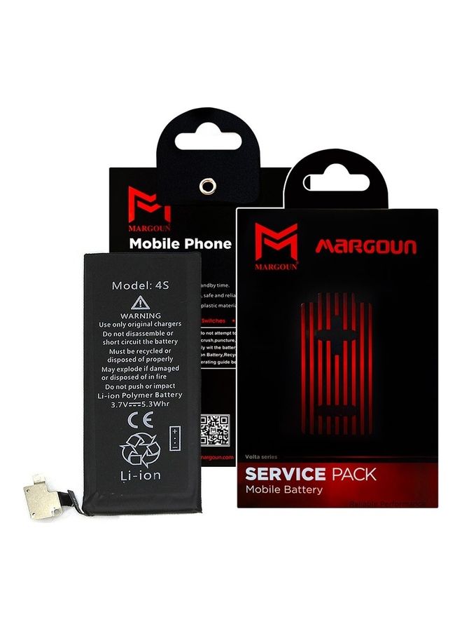 MARGOUN - 1432.0 mAh iPhone 4S Battery Rechargeable Internal Replacement Battery Multicolor - Image 1