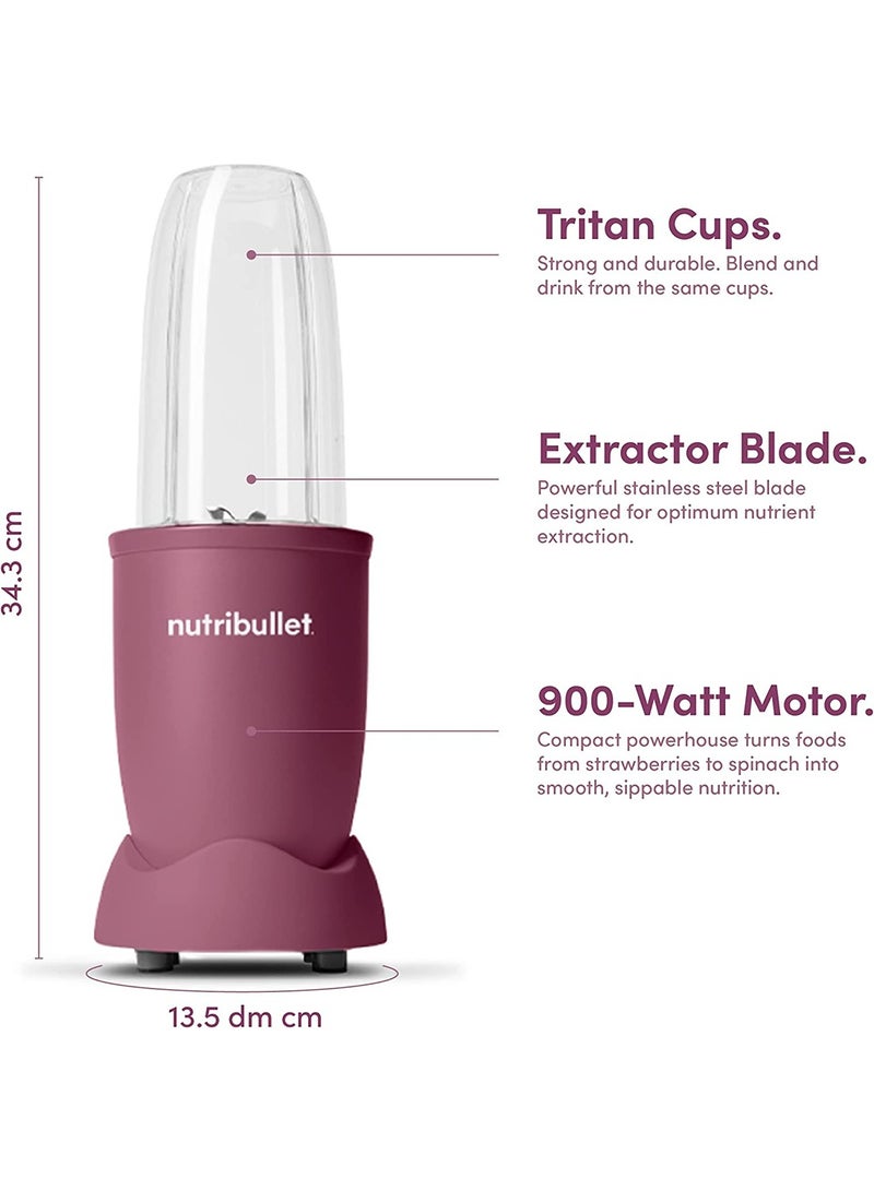 nutribullet - 9 Accessories, Multi-Function High Speed Blender, Mixer System With Nutrient Extractor, Smoothie Maker 700.0 ml 900.0 W NB-201 Light Plum - Image 1