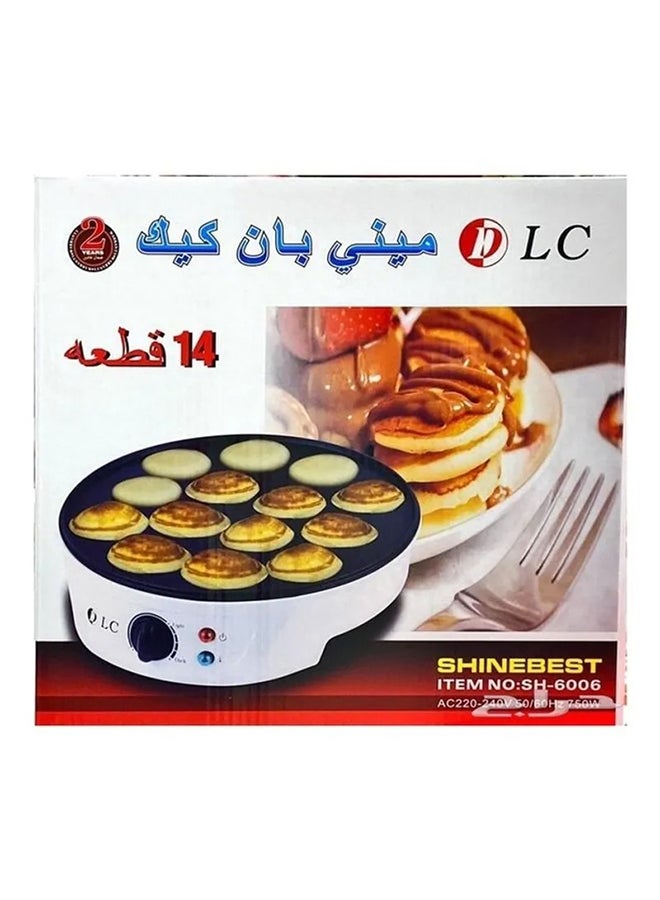 DLC Mini Pancake Maker 14.0 ml 750.0 W 6847102030008 White - Image 3