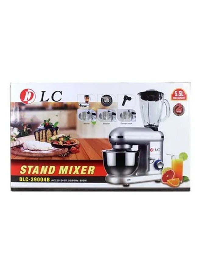 DLC Stand Mixer With Stainless Steel Bowl And Blender 5.5 L 800 W DLC-39004B Silver/Clear - Image 3