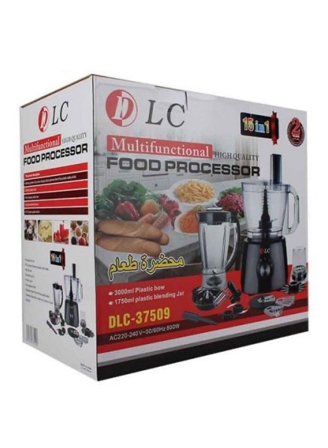 DLC Multi-Function Food Processor 800.0 W DLC-37509 Black - Image 3