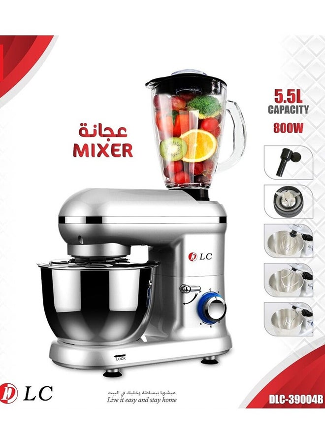 DLC - 3-In-1 Stand Mixer With Stainless Steel Bowl And Blender 5.5 L 800.0 W DLC-39004B Silver - Image 1