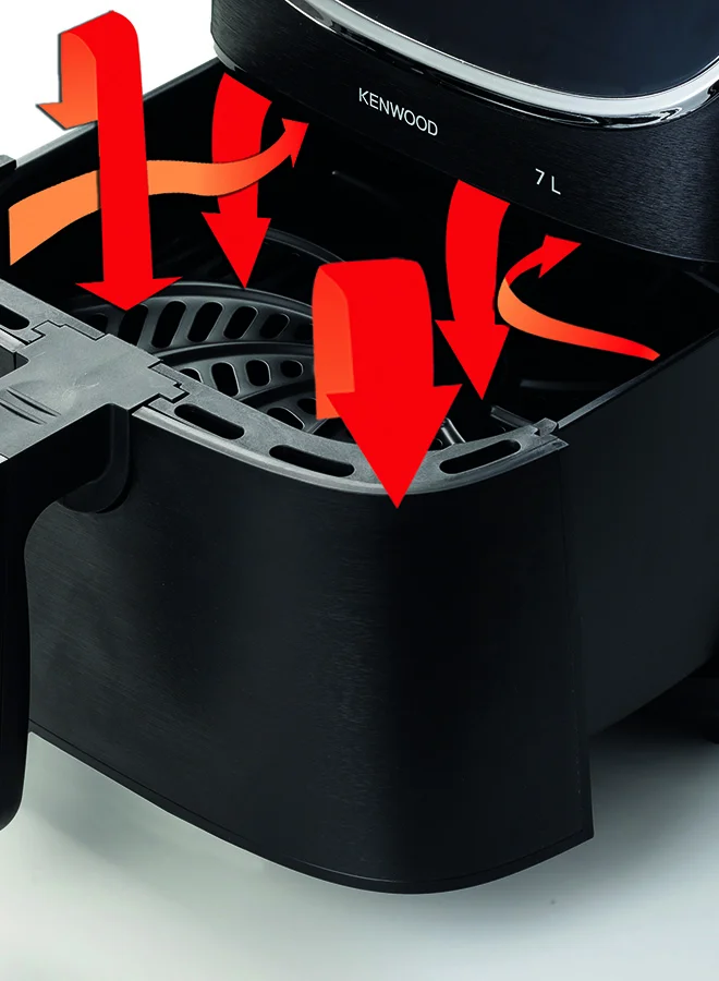 KENWOOD Digital Air Fryer, 2.8Kg, Rapid Hot Air Circulation, 7 L 1800 W HFP80.000BK Black