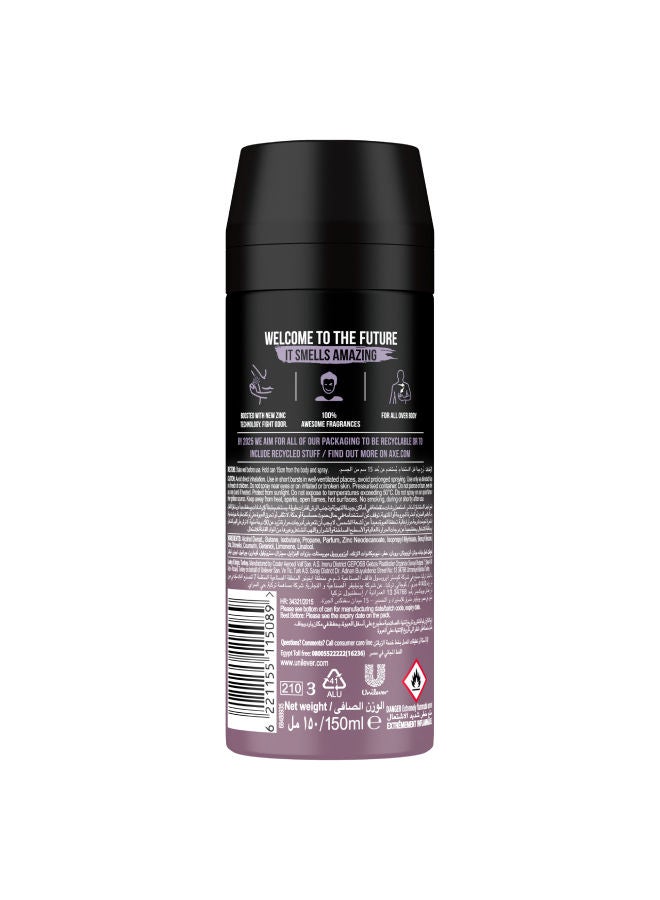 Axe Body Spray for Men Black Night 150ml  - Image 2