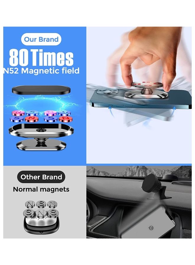 JOYROOM - Magnetic Phone Car Mount Upgrade 8X Strong Universal Magnet Dashboard 360° Rotation For iPhone 13 12 Pro XR XS Plus Samsung Galaxy Note S21/S21+ All Phone And Mini Tablets Black - Image 1