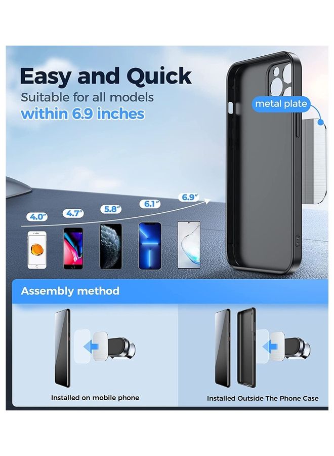 JOYROOM - Magnetic Phone Car Mount Upgrade 8X Strong Universal Magnet Dashboard 360° Rotation For iPhone 13 12 Pro XR XS Plus Samsung Galaxy Note S21/S21+ All Phone And Mini Tablets Black - Image 1