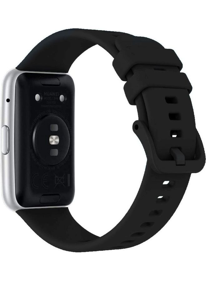 MARGOUN Huawei Watch Fit 2 Band Silicone Strap Adjustable Sport Watch Band Replacement Wristband Black - Image 2