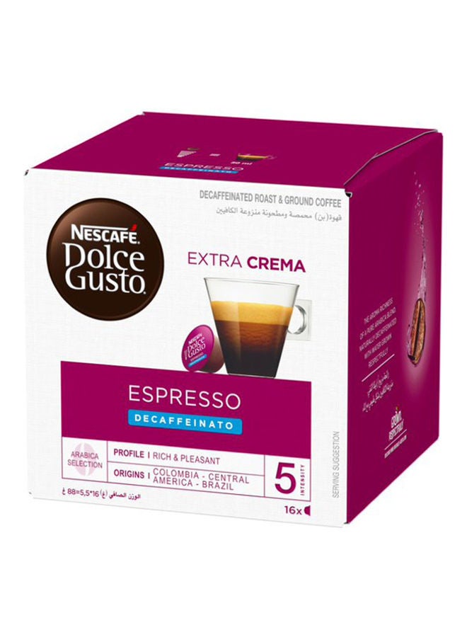 Nescafe Dolce Gusto Espresso Decaffeinato 16 Capsule 88grams  - Image 3