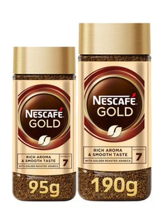 نسكافيه Gold Instant Coffee 190+95grams Pack of 2 