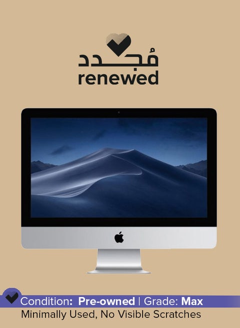 تم تجديده - كمبيوتر مكتبي iMac (2013) A1418 بشاشة مقاس 21.5 بوصة ومعالج Intel Core i7 وذاكرة وصول عشوائي 16 جيجابايت ومحرك أقراص ثابت سعة 1 تيرابايت وبطاقة رسومات Nvidia GeForce GT 750M سعة 1 جيجابايت باللون الفضي