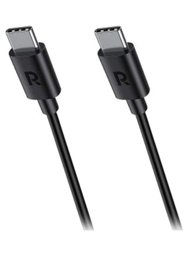 RAVPOWER Type-C To Type-C Charging Cable 1M Black  - Image 1