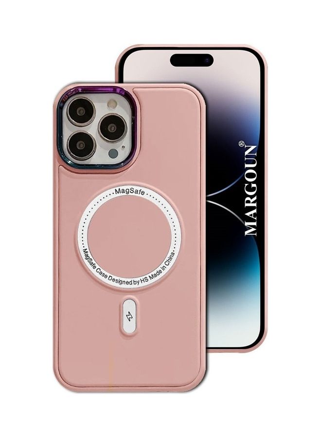 MARGOUN iPhone 14 Pro Max MagSafe Case Magnetic Cover Protective Shockproof Wireless Charging Compatible Pink - Image 1