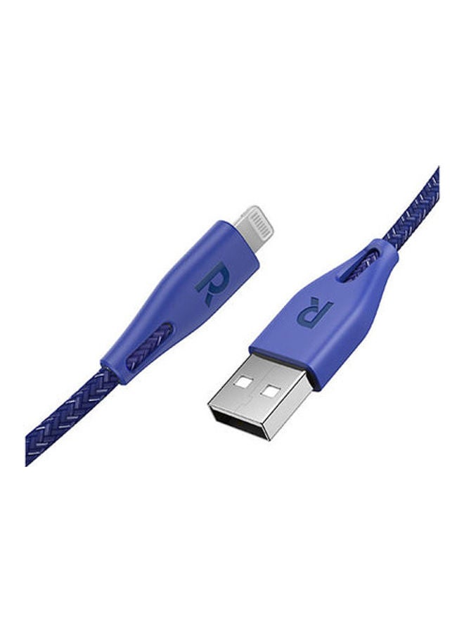 RAVPOWER MFi Certified Nylon USBA To Lightning Cable 3M Blue  - Image 2