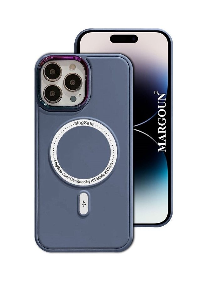 MARGOUN - iPhone 14 Pro MagSafe Case Magnetic Cover Protective Shockproof Wireless Charging Compatible Blue - Image 1