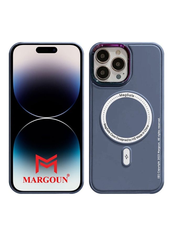 MARGOUN - iPhone 14 Pro MagSafe Case Magnetic Cover Protective Shockproof Wireless Charging Compatible Blue - Image 1