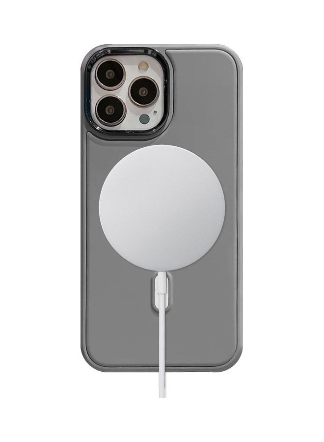 MARGOUN - iPhone 14 Pro MagSafe Case Magnetic Cover Protective Shockproof Wireless Charging Compatible Grey - Image 1
