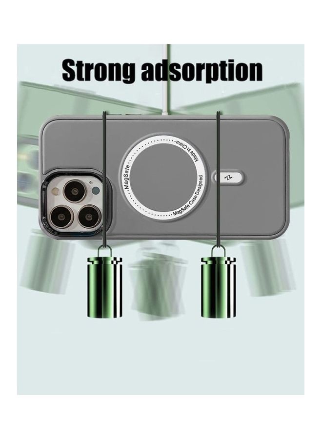 MARGOUN - iPhone 14 Pro MagSafe Case Magnetic Cover Protective Shockproof Wireless Charging Compatible Grey - Image 1