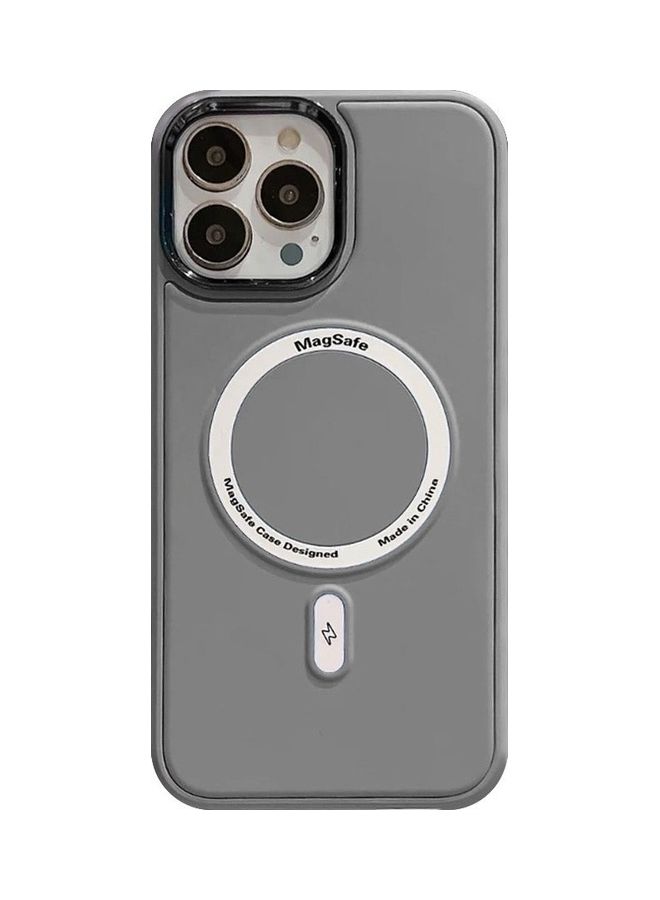MARGOUN - iPhone 14 Pro MagSafe Case Magnetic Cover Protective Shockproof Wireless Charging Compatible Grey - Image 1