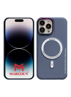 MARGOUN iPhone 14 Pro Max MagSafe Case Magnetic Cover Protective Shockproof Wireless Charging Compatible Blue  - Image 3