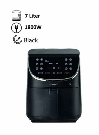 مقلاة هوائية شاشه رقمية، 2.8 كجم، دوران سريع للهواء الساخن 7 L 1800 W HFP80.000BK أسود - v1678702972/N53382994A_1