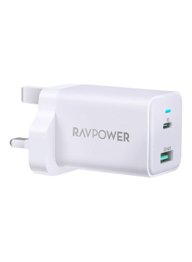 RAVPOWER Wall Charger 1A1C GaN PD 45W White 