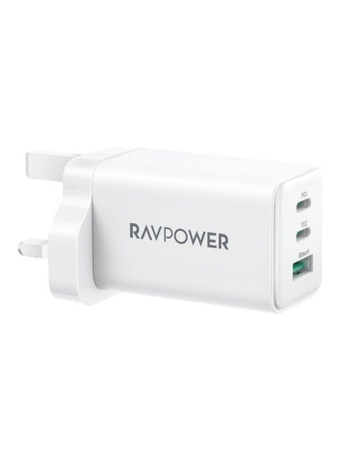 RAVPOWER Wall Charger 1A2C GaN PD 65W White  - Image 1