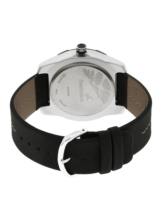 فاستراك ساعة يد بعقارب وسوار من البلاستيك طراز 3015AL02 للرجال - Image 2