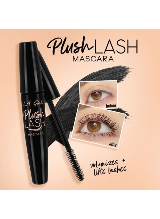 LA Girl Plush Lash Mascara Voluminous Lifted Lashes - Velvety Black  - Image 2