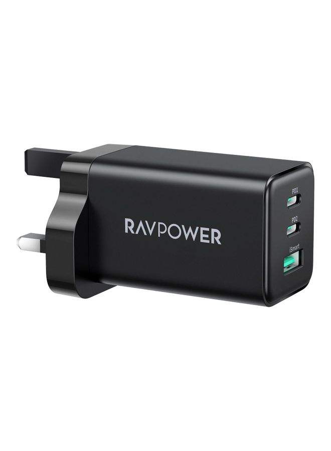 RAVPOWER - Rp-Pc172 Pd 65W Wall Charger Black - Image 1
