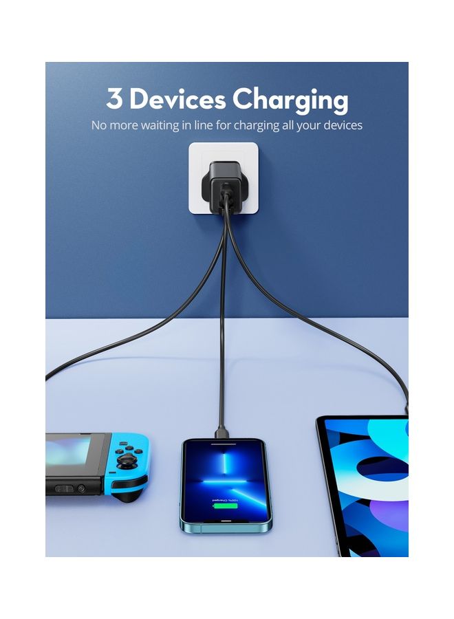 RAVPOWER - Rp-Pc172 Pd 65W Wall Charger Black - Image 1