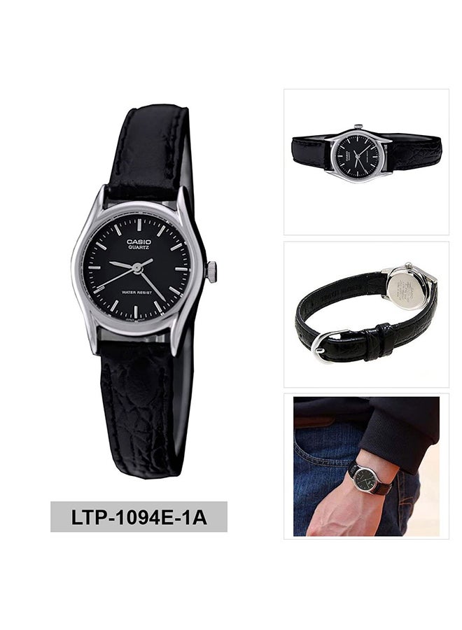 CASIO Women's Leather Analog Wrist Watch LTP-1094E-1ARDF  - Image 2