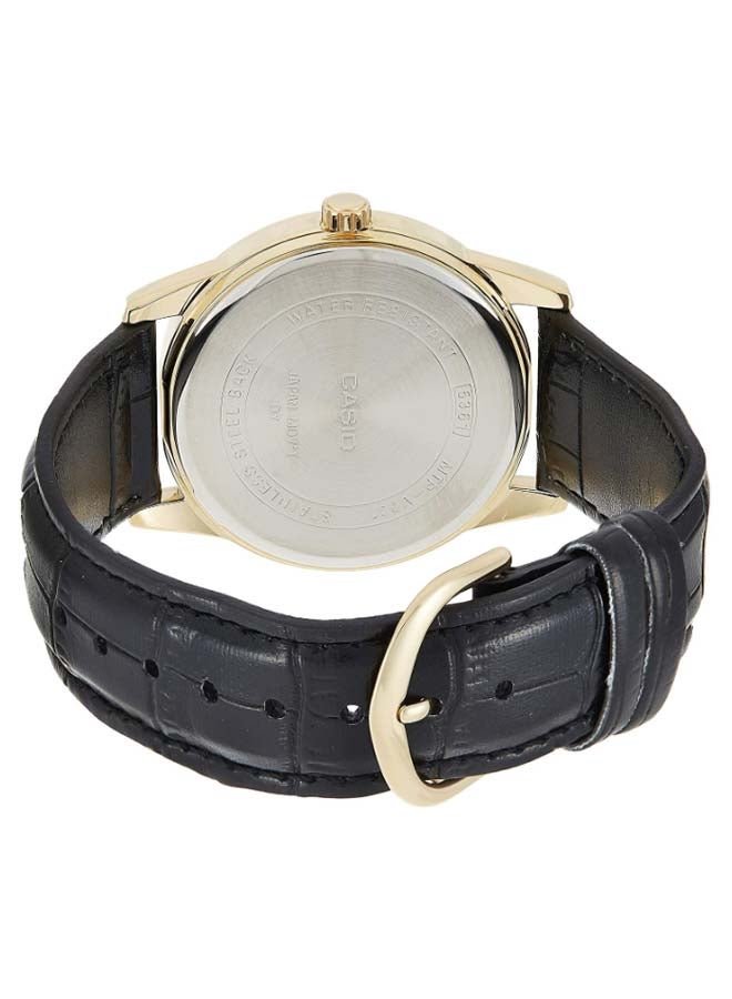 CASIO Men's Enticer Leather Analog Wrist Watch MTP-V001GL-7BUDF  - Image 2