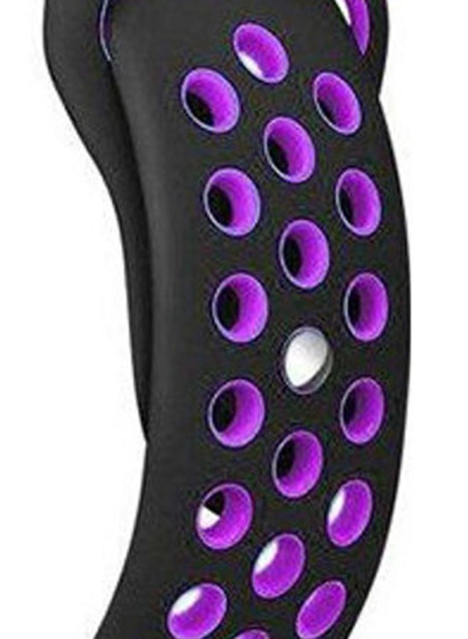 Generic - Sport Silicone Breathable Hole Replacement Strap For Apple Watch Bracelet 42Mm Black/Purple - Image 1