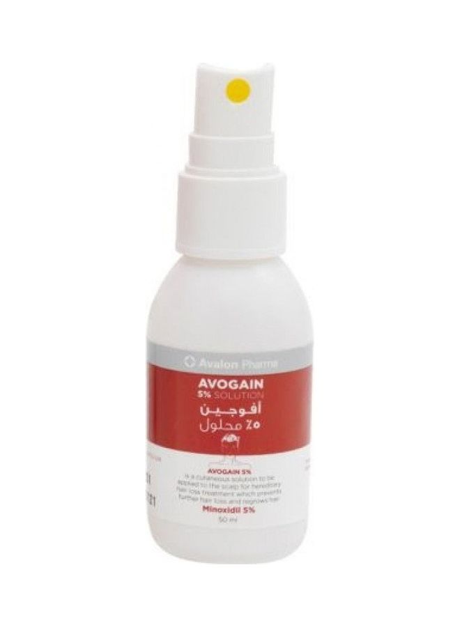 Avalon Pharma - Pack Of 3 Avogain 5% Minoxidil Solution Clear 50ml - Image 1