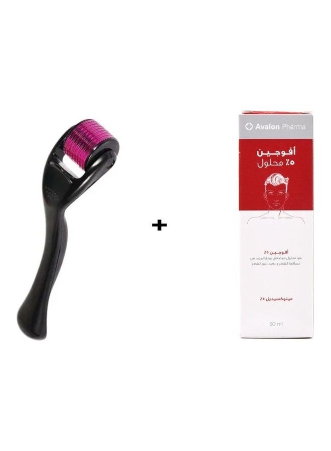 Avalon Pharma - Avogain 5% Minoxidil With Face Wrinkles And Hair Loss Treatment Roller Clear 50ml - Image 1