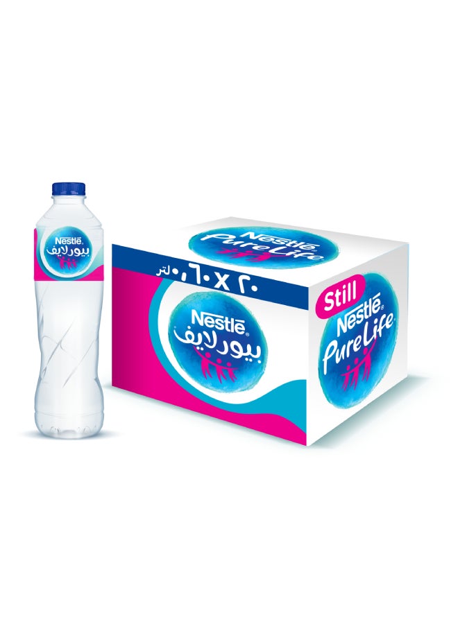 Nestle - Pure Life Water Bottle 0.6Liters Pack of 20 - Image 1