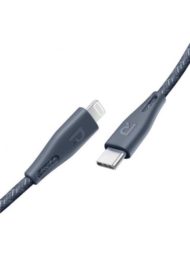 RAVPOWER Type-C To Lightning Charging Cable 2M Grey - Image 3