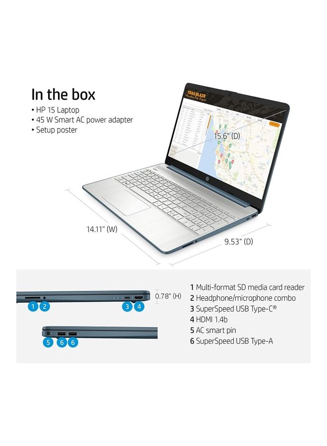 HP - Newest 2022 Laptop With 15.6-Inch FHD Display, AMD Ryzen 5 5500U Processor/32GB RAM/1TB SSD/AMD Radeon Graphics/Windows 11 English Blue (Upgraded Version) - Image 1