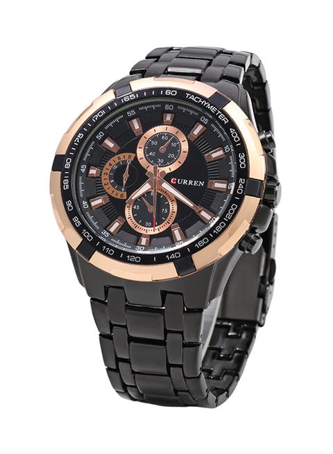 Men's Water Resistant Chronograph Watch 8023 - 42 mm - Black