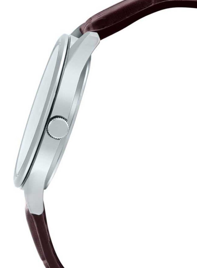 كاسيو ساعة يد بعقارب وبسوار من الجلد طراز LTP-V002L-7B2UDF للنساء - Image 3