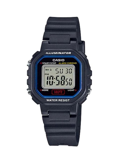 Women's Youth Water Resistant Resin Digital Watch LA-20WH-1CDF - 35 mm - Black