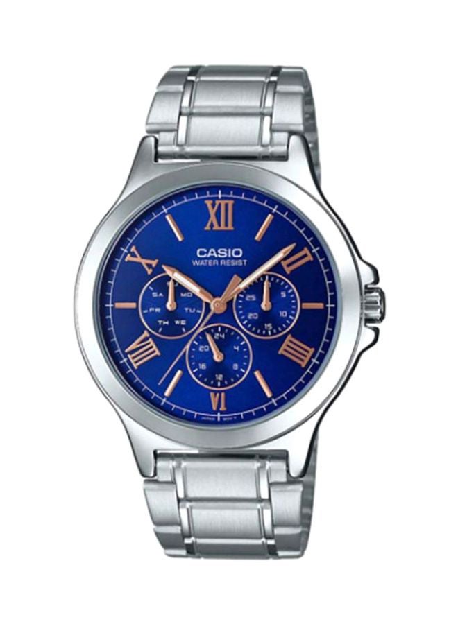 CASIO Men's Water Resistant Stainless Steel Analog Wrist Watch Mtp-V300D-2AUDF - 47 mm - Silver - Image 1